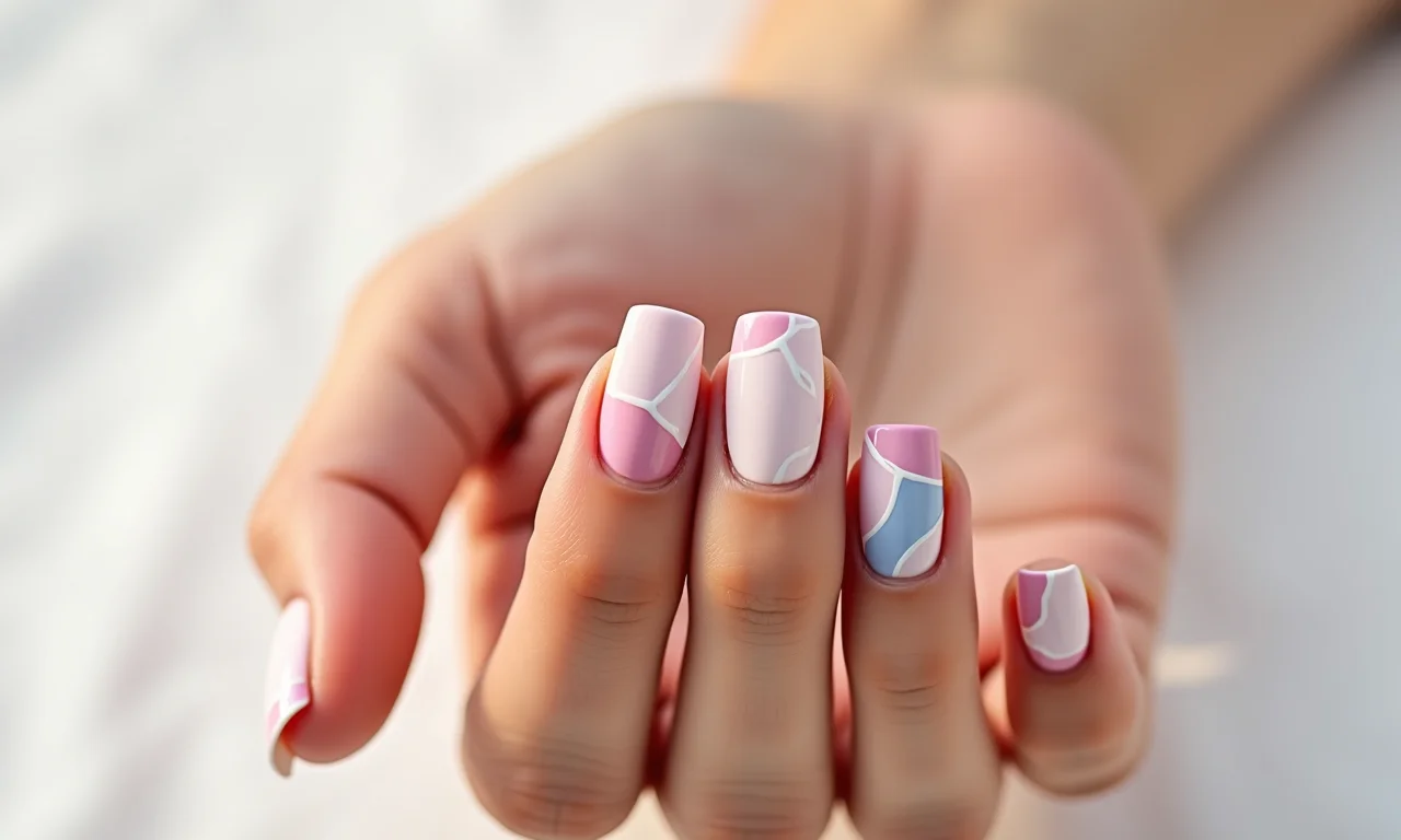 Unhas com minimalismo geométrico.