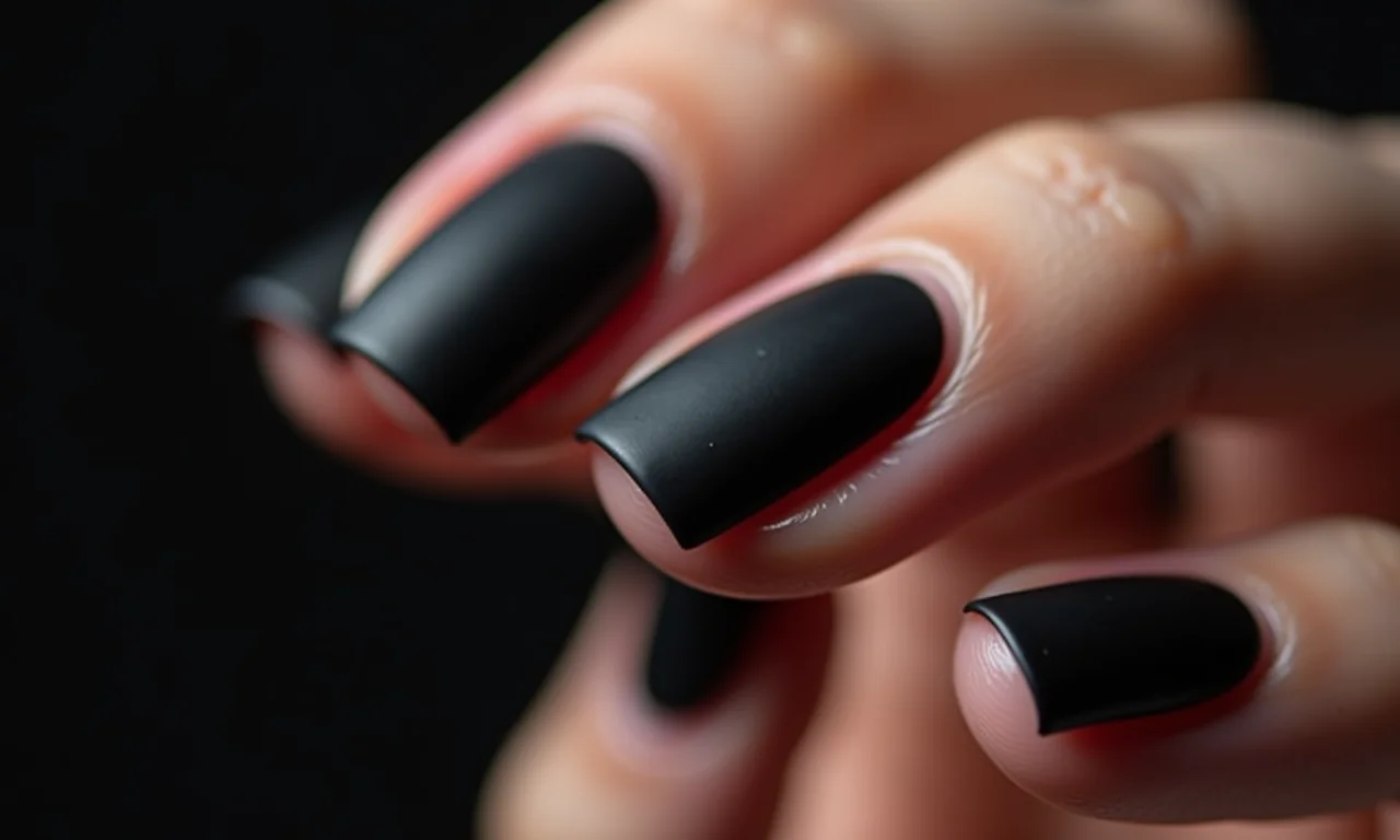 Unhas de gel com efeito matte.