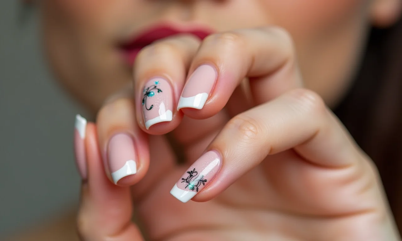 Unhas de gel com 'filha única', destaque para um detalhe especial.