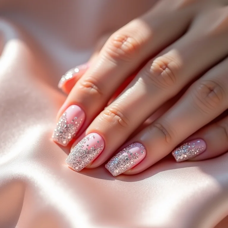 Unhas de gel decoradas com pedras e cristais luxuosos