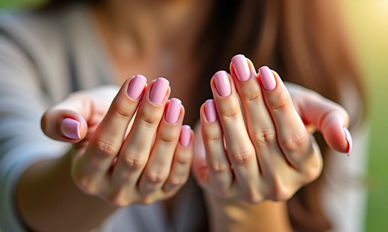 Unhas de gel duradouras feitas com máquina.
