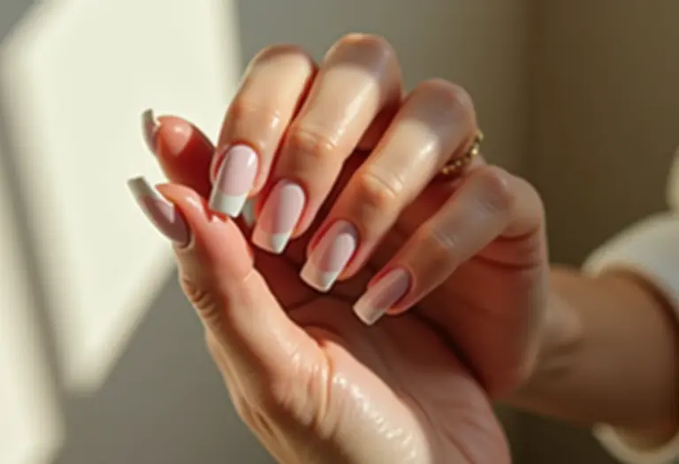 Unhas de gel quadradas com decoração luxuosa