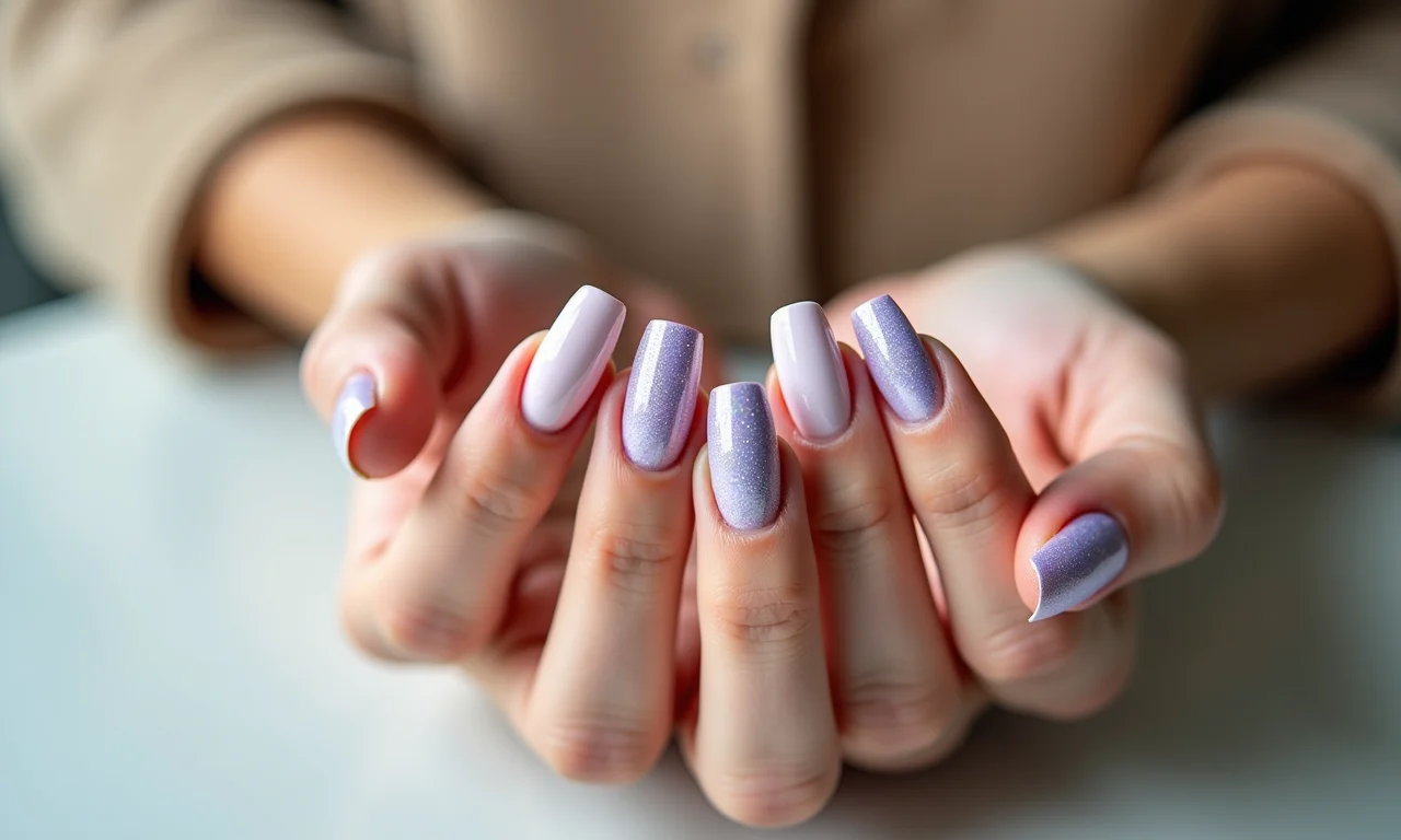 Unhas decoradas com adesivos práticos e versáteis, facilitando a criação de designs únicos.