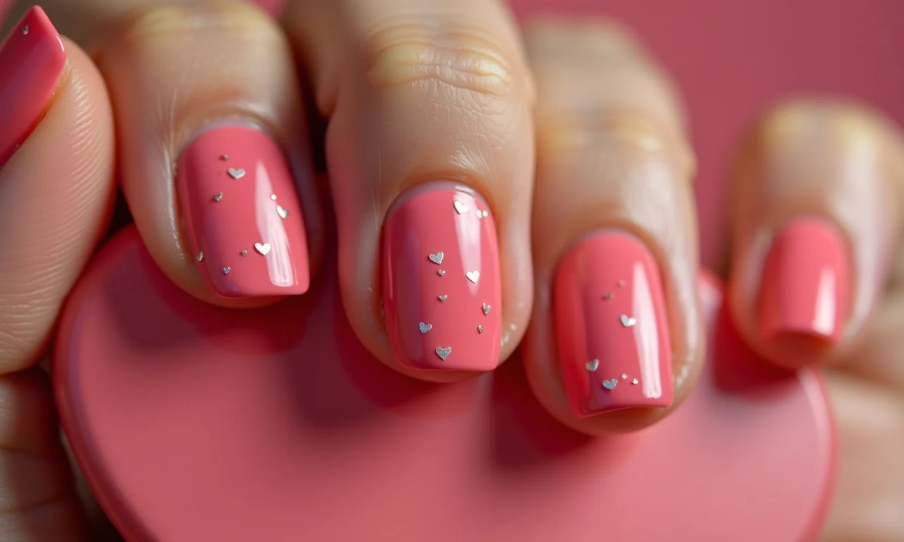 Unhas decoradas minimalistas para o Dia dos Namorados.