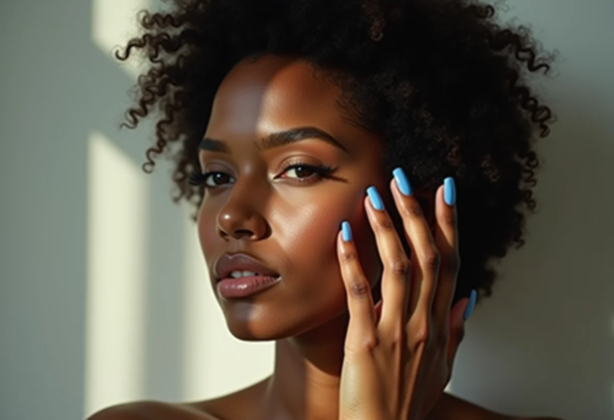 Unhas decoradas simples azul: Ideias fáceis e elegantes