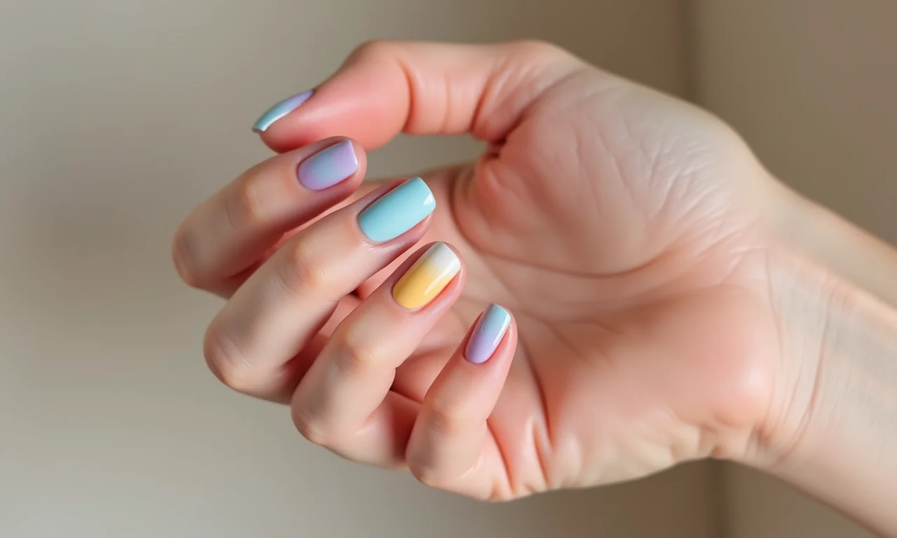 Unhas degradê e ombré.