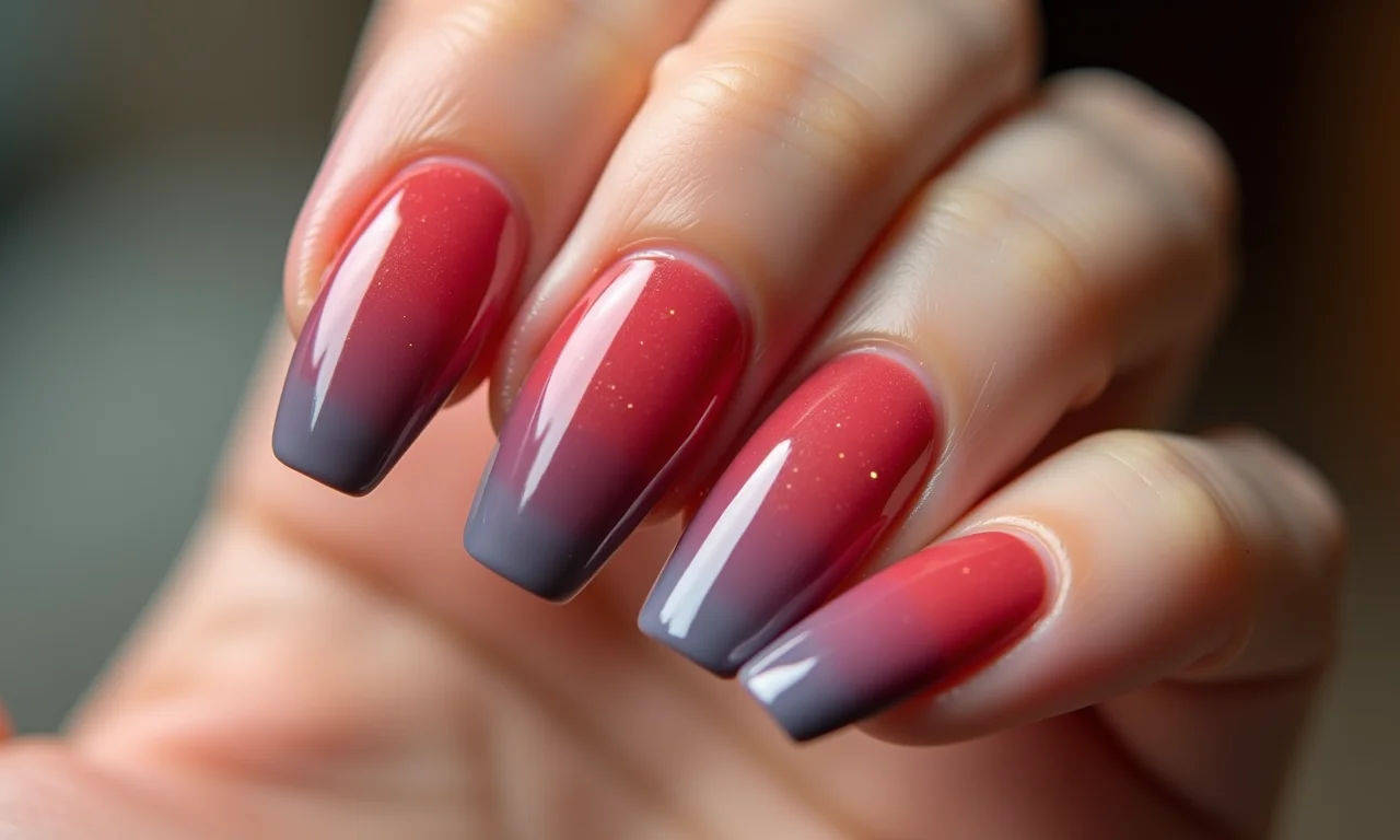 Unhas degradê para o Ano Novo.