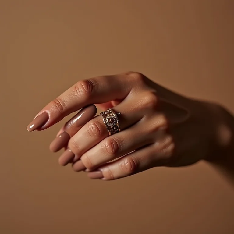 Unhas marmorizadas marrom