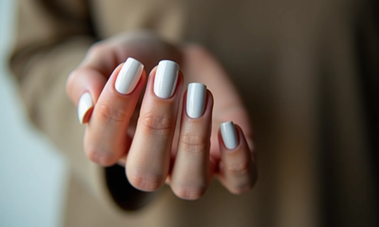 Unhas masculinas minimalistas em tons neutros.