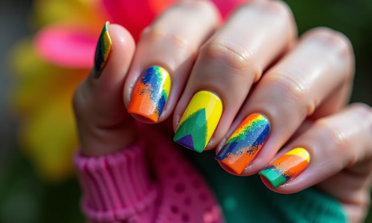 Unhas neon: cores vibrantes para o Carnaval.