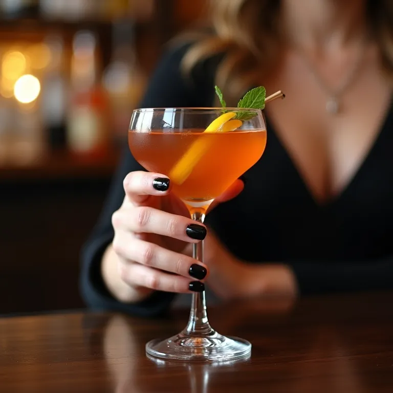 Unhas pretas em coquetel