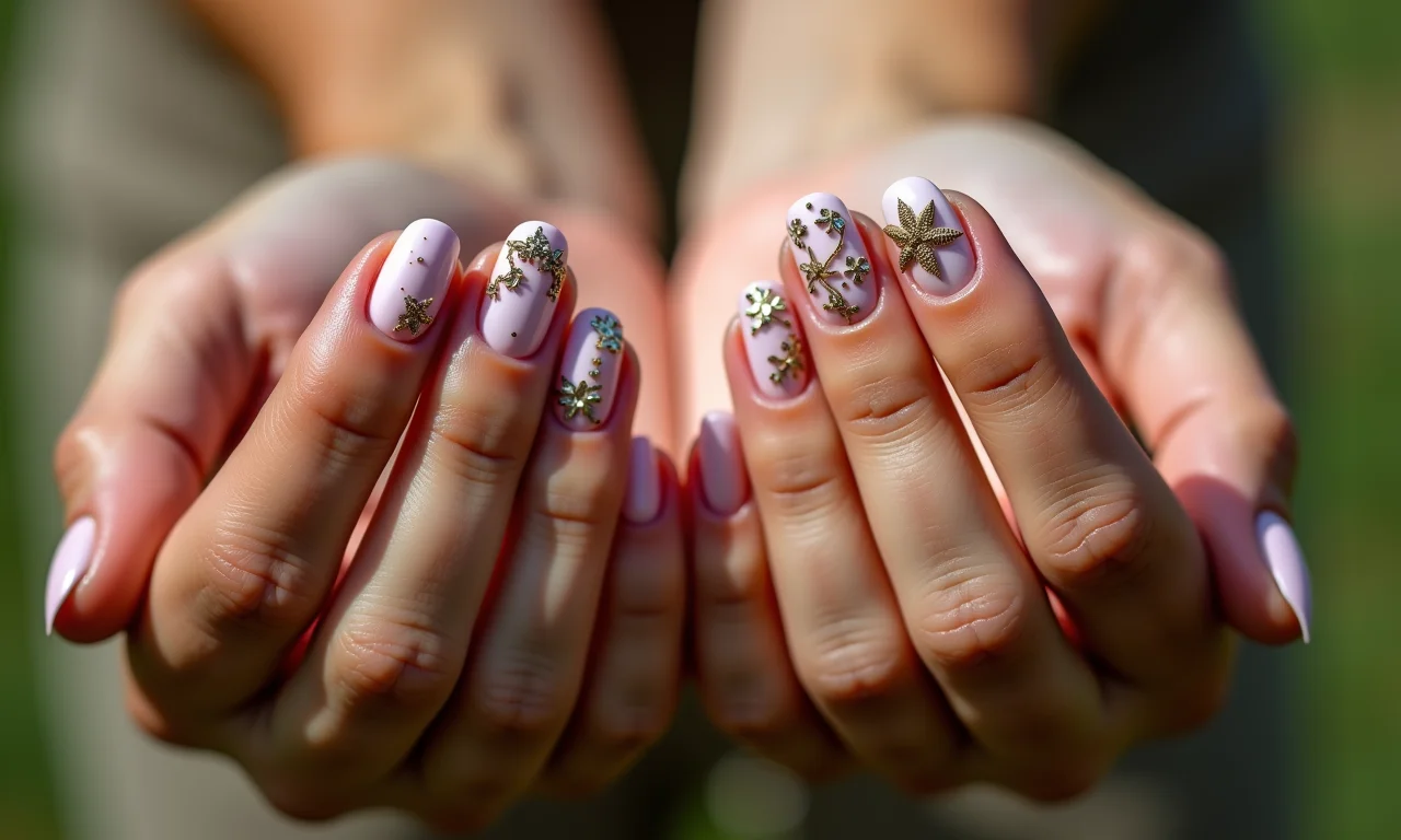 Unhas redondas decoradas: modelos delicados e diversos.