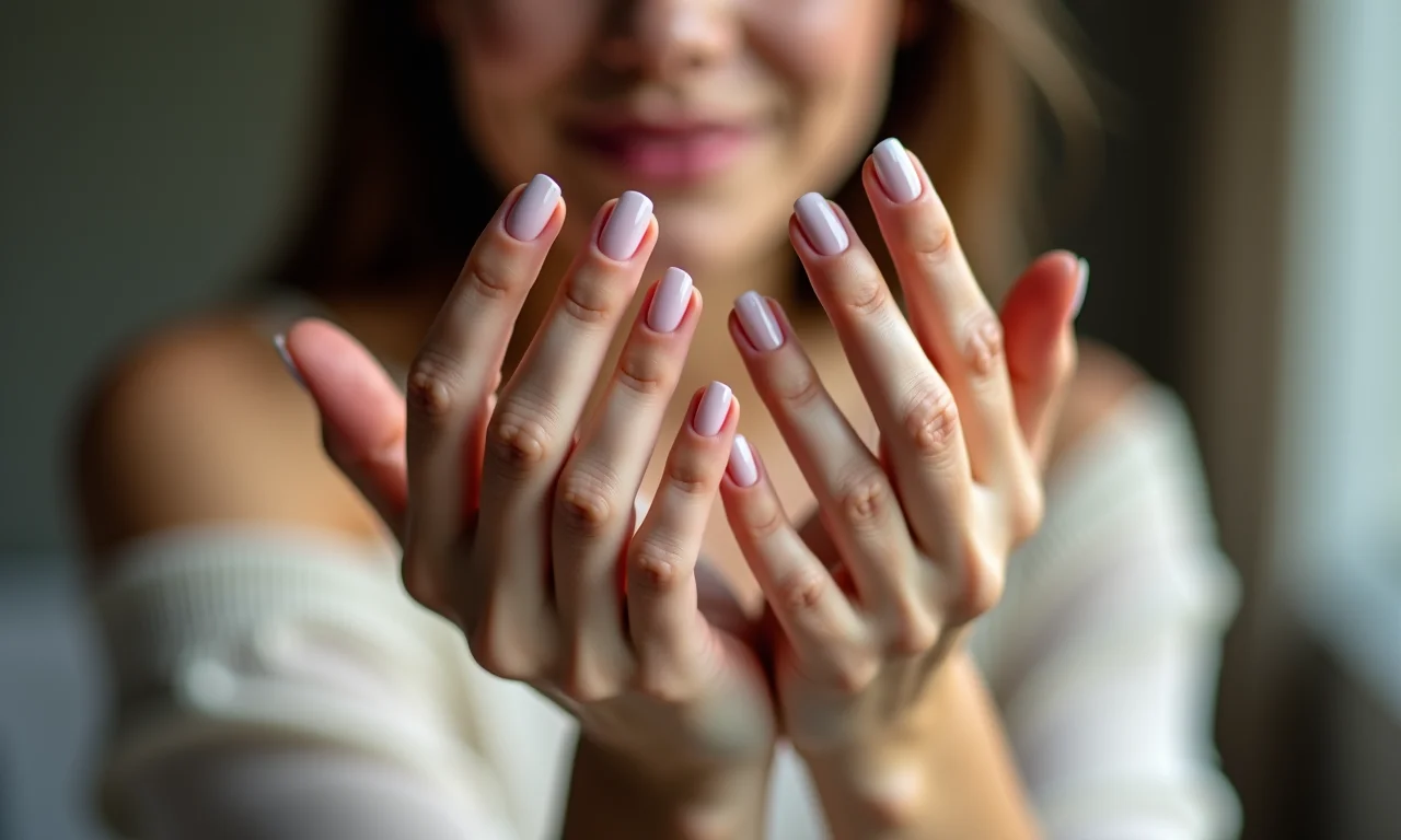 Unhas redondas para dedos curtos.