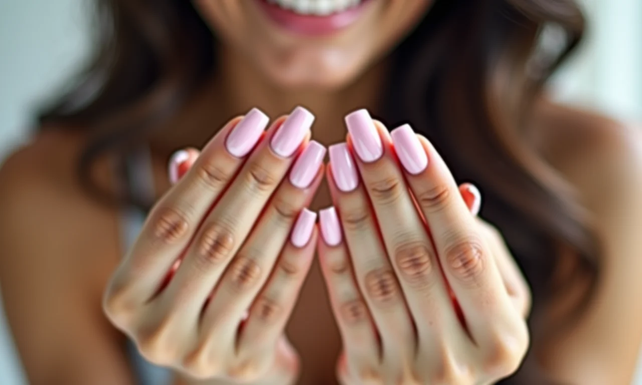 Unhas saudáveis após a remoção correta do esmalte em gel.