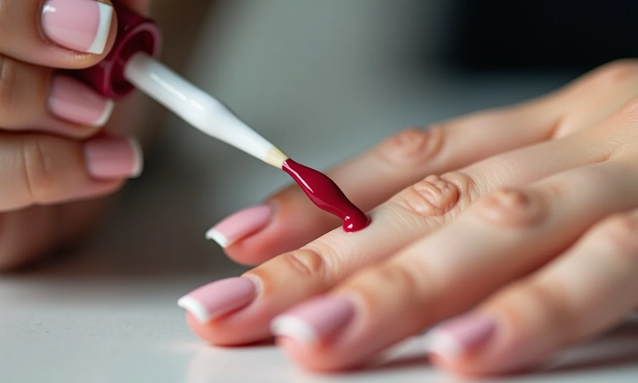 Uso de top coat e outros produtos.