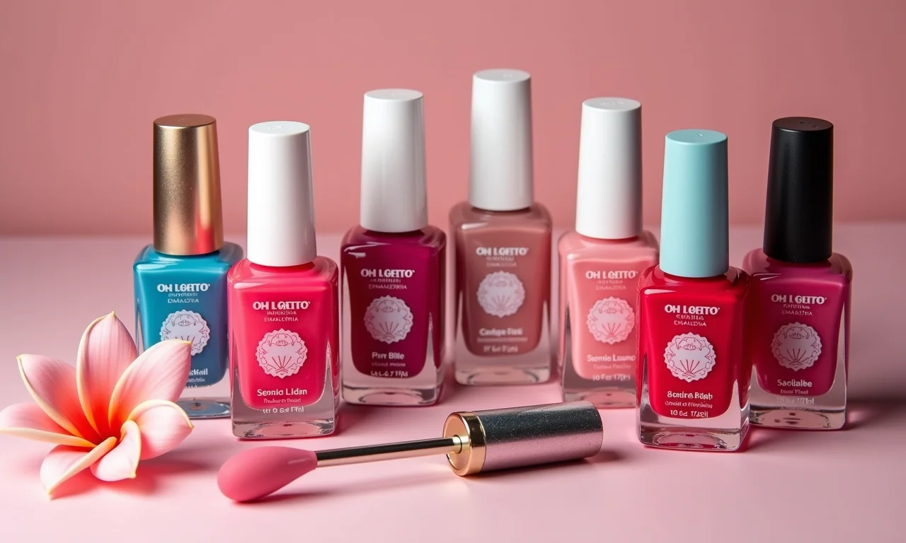 Variedade de esmaltes e produtos para unhas disponíveis na Oh Darling Esmalteria.