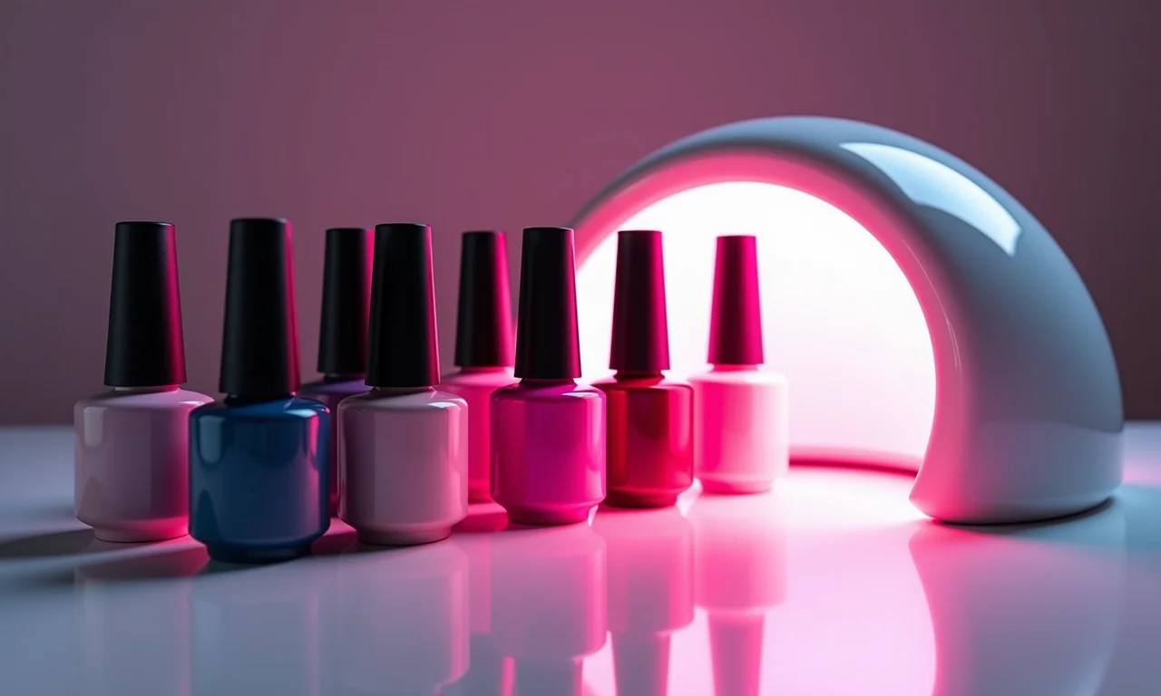 Variedade de géis para usar na máquina de unha.