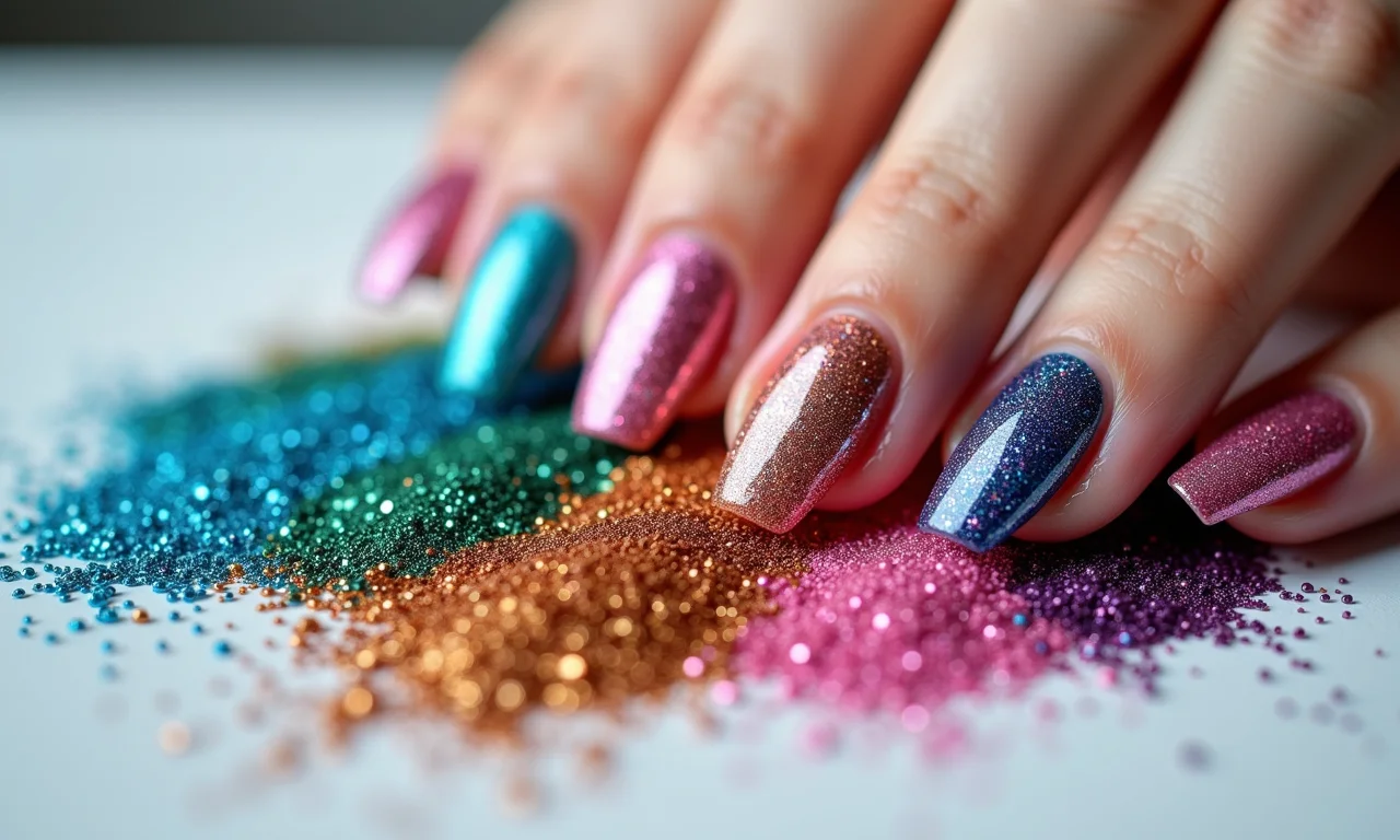 Variedade de glitters para unhas: escolha o ideal para você.