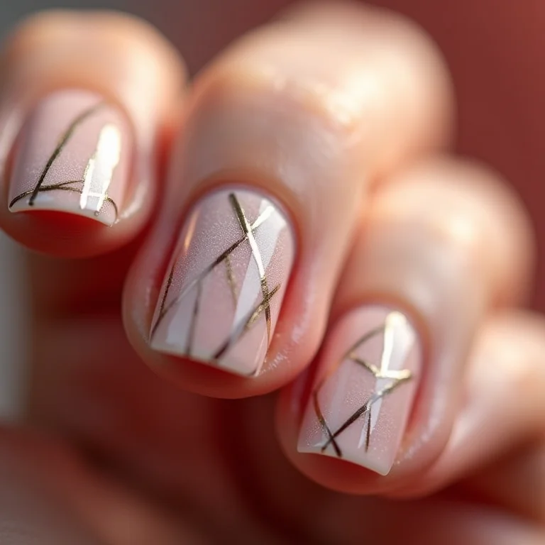 Unhas de Inverno com Desenhos Geométricos - inspiração