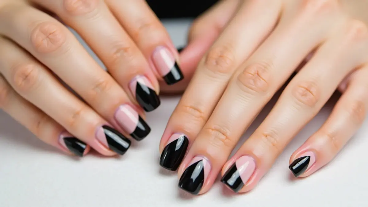 Unha de Fibra de Vidro com Francesinha Reversa: Inovação e Estilo - ideia