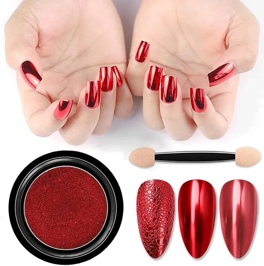 Efeito Cromado Espelhado: Unhas do Futuro! - detalhe