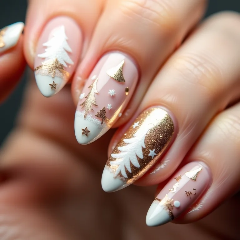 Nude Elegante com Aplicações de Strass - ideia