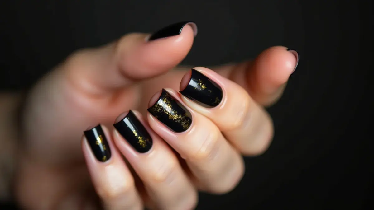 Unhas Curtinhas e Modernas: O Poder do Preto em Versões Mini - ideia