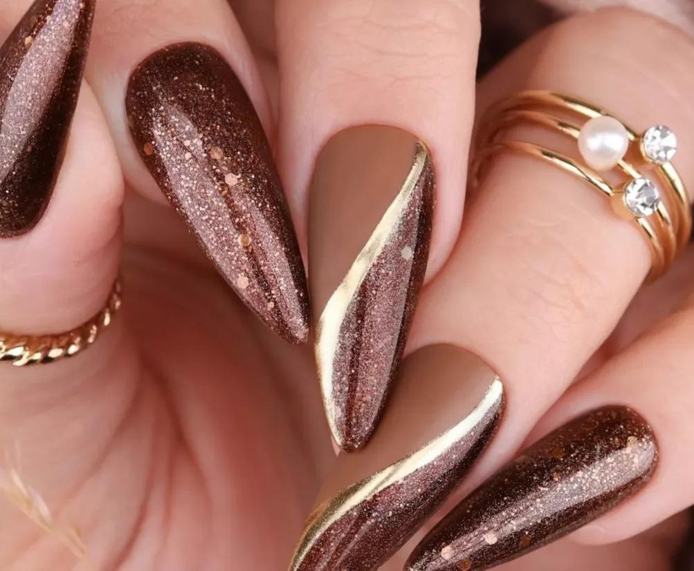 Unhas Marrom Decoradas 2025 | UnhasEsmaltes