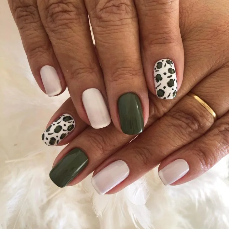 Verde Militar com Estampa Animal Print: Uma Aventura Fashion - ideia