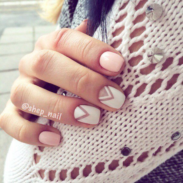 Pink Nails | Geometric Nail art ...