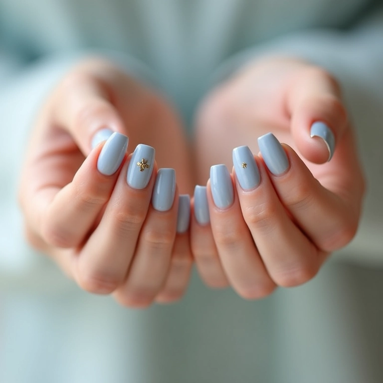 Azul Bebê Romântico com Apliques Florais: Delicadeza em Cada Detalhe - inspiração