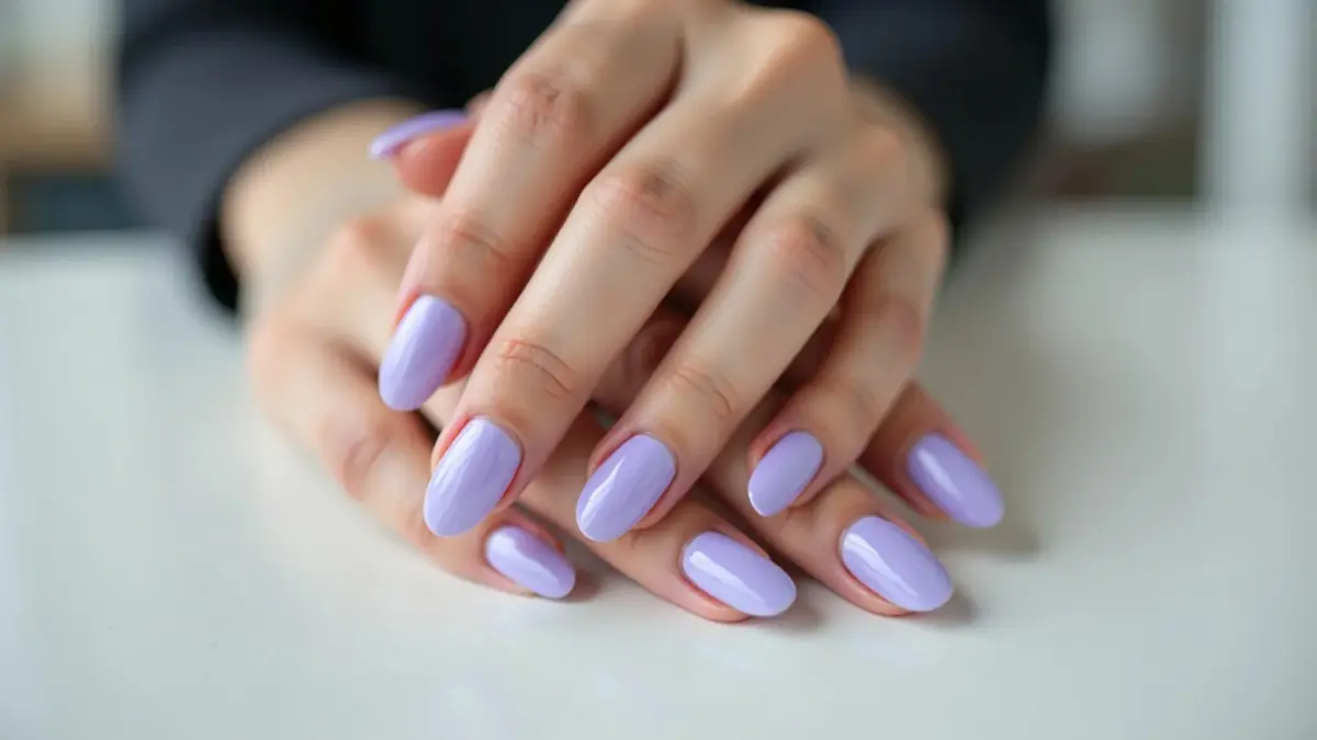 Lilás Candy Color com Francesinha Assimétrica - ideia