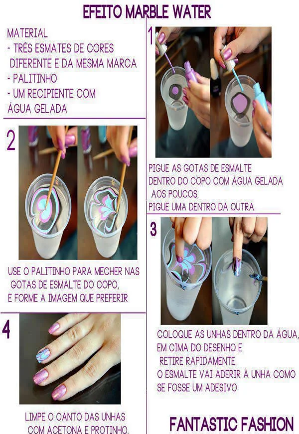 Como fazer unhas decoradas na água