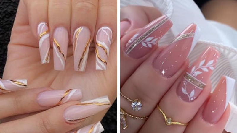 15 unhas nude decoradas com branco para ...