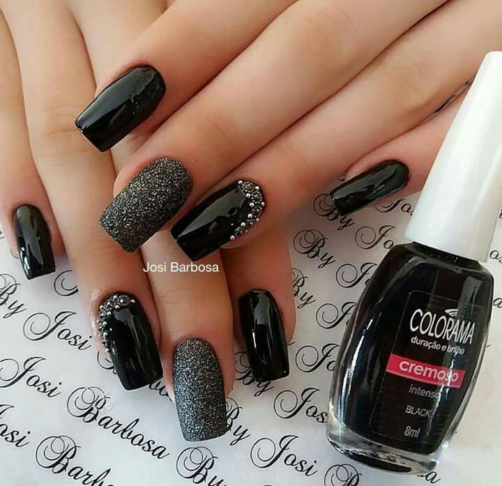 Unhas Decoradas Pretas ...