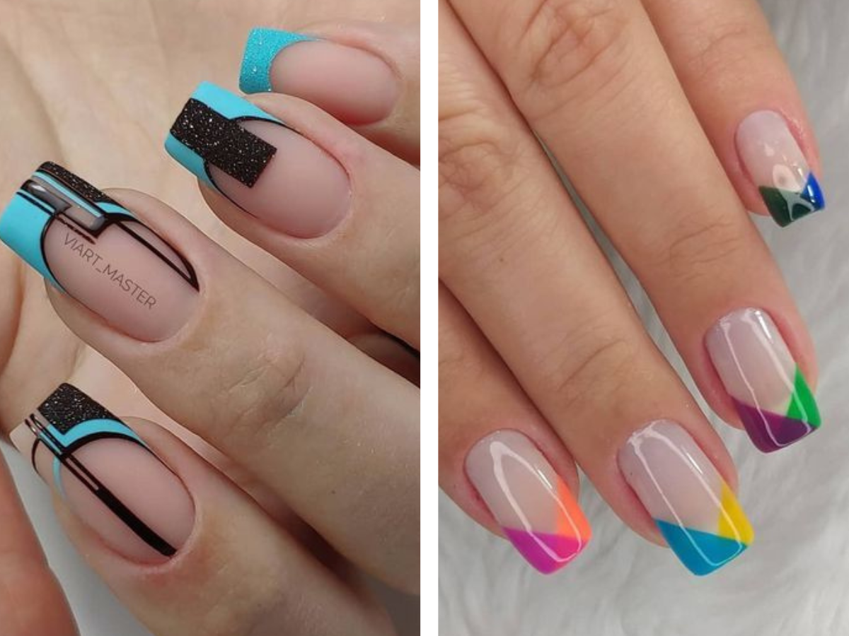 Unhas francesinhas com designs ...