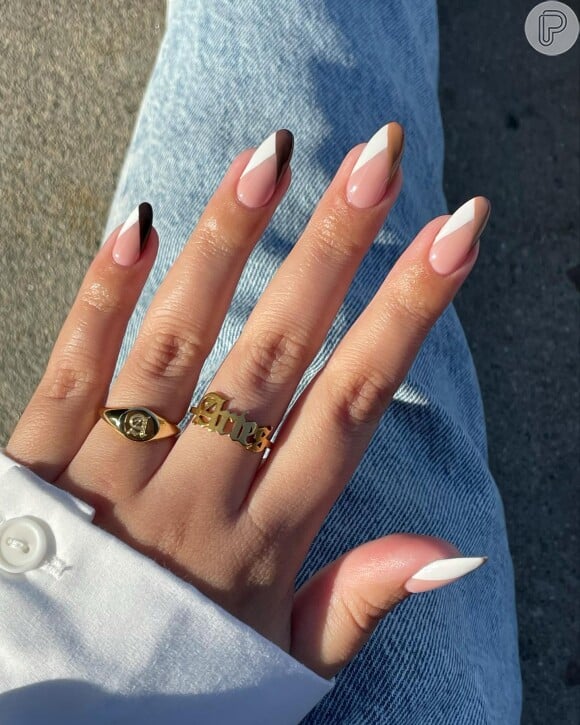 Foto: Unhas decoradas: arte geométrica ...