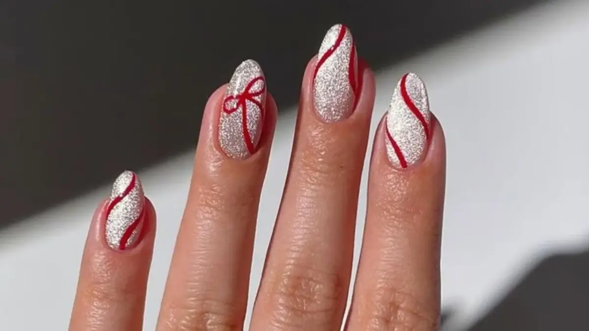Estilo Candy Cane com Listras Vermelhas e Brancas - detalhe