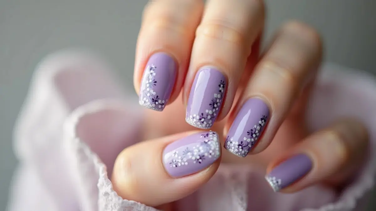 Lilás Texturizado com Flocos de Neve - detalhe