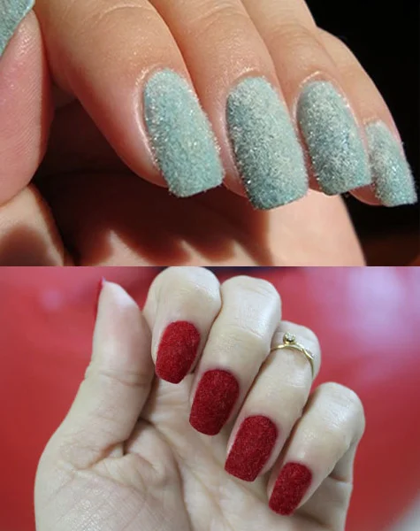 Unhas de Inverno com Pelúcia - inspiração