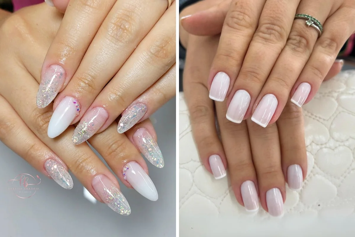 Unhas Clarinhas Marmorizadas: Efeito Natural e Elegante - detalhe