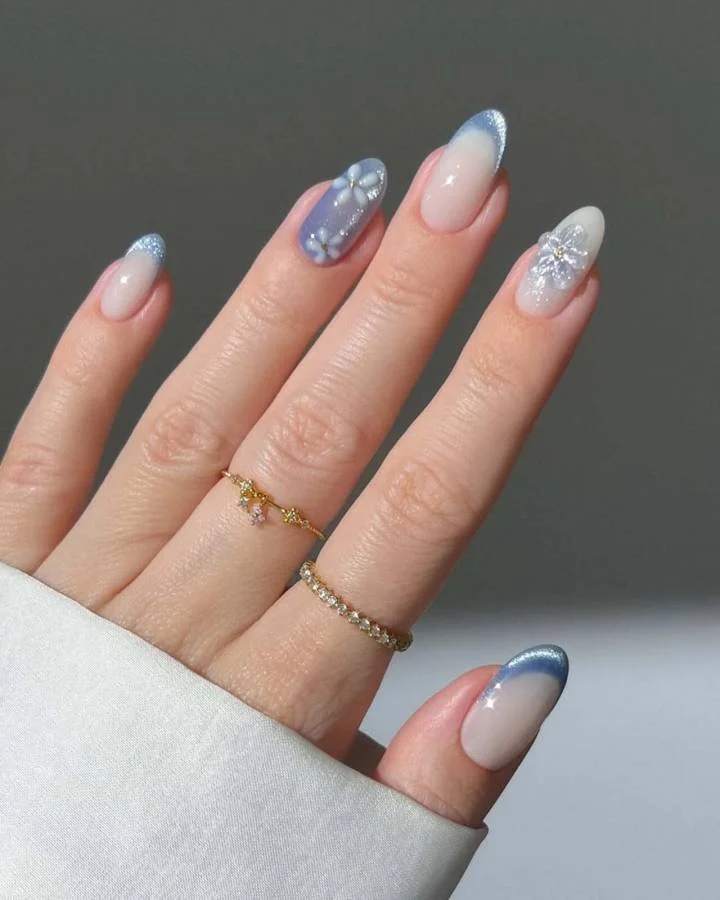 Unhas de Inverno com Pelúcia - ideia