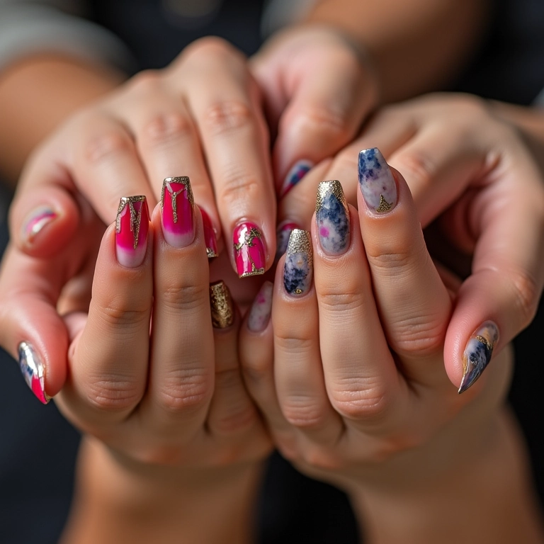 Unhas Negativas com Delineado Gráfico: Ousadia e Sofisticação - detalhe