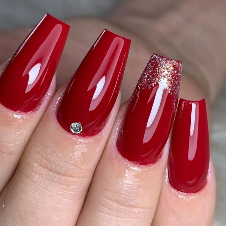 Vermelho Lacrado com Efeito Espelhado - ideia