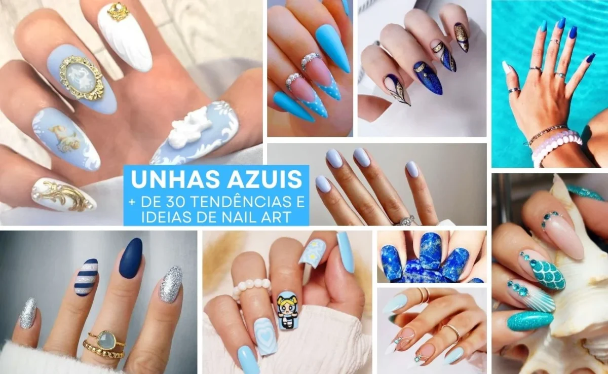 Unhas azuis 2025: + de 30 tendências e