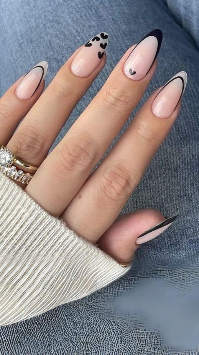 unhas decoradas pretas ...