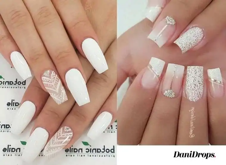 Unha Decorada Branca 2022 - Veja mais ...