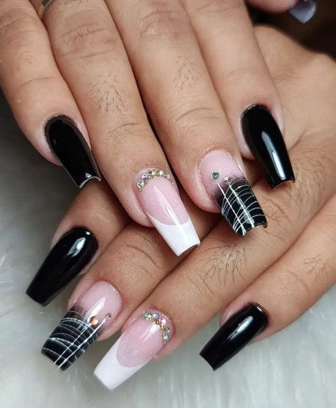 18 sugestões de unhas decoradas pretas ...