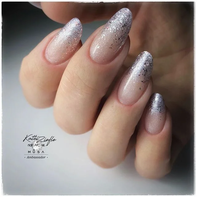 Baby Boomer com Glitter Furta-cor: Delicadeza Iluminada - inspiração
