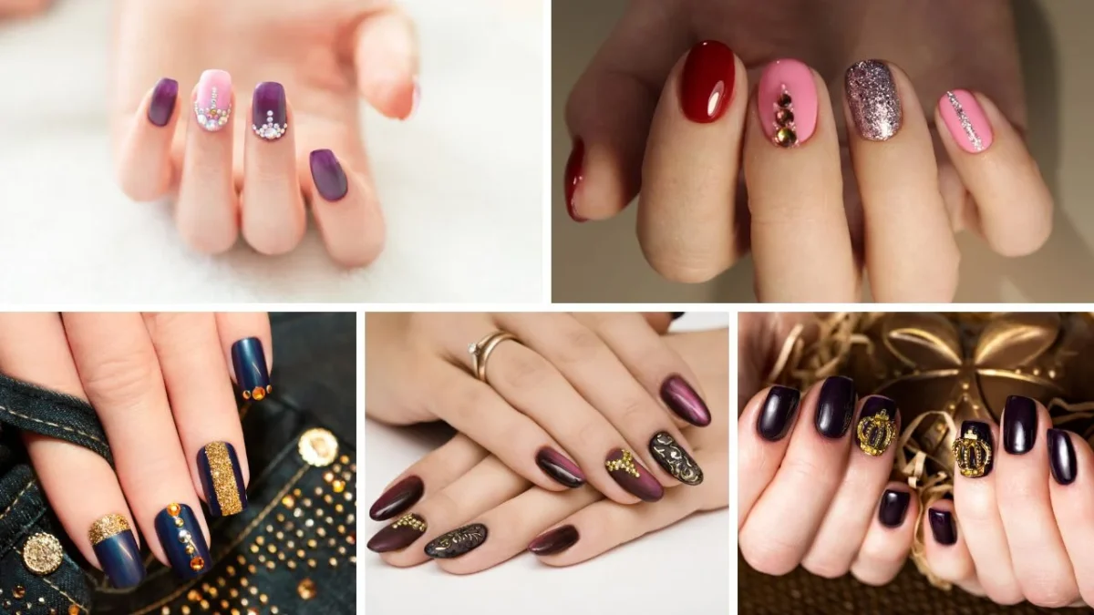 ideias de unhas decoradas com pedrarias